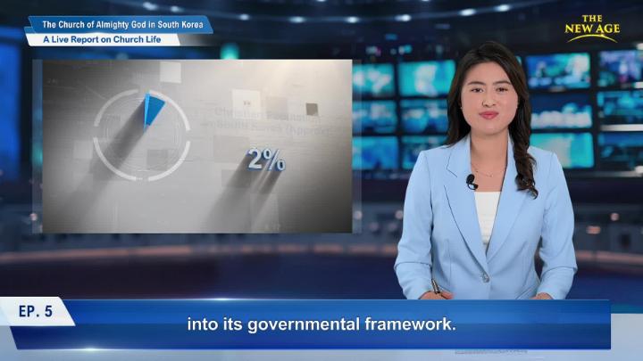 A woman sitting at a virtual news desk displaying a graph to her left. 